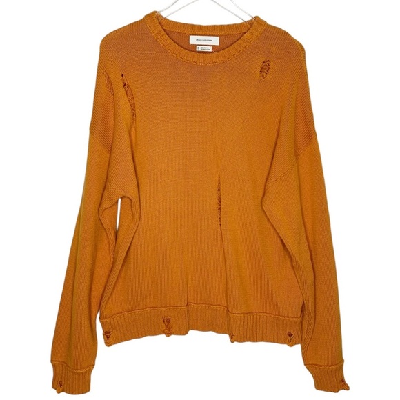Urban Outfitters Unisex Burnt Orange Distressed Sweater Size M - Picture 3 of 6